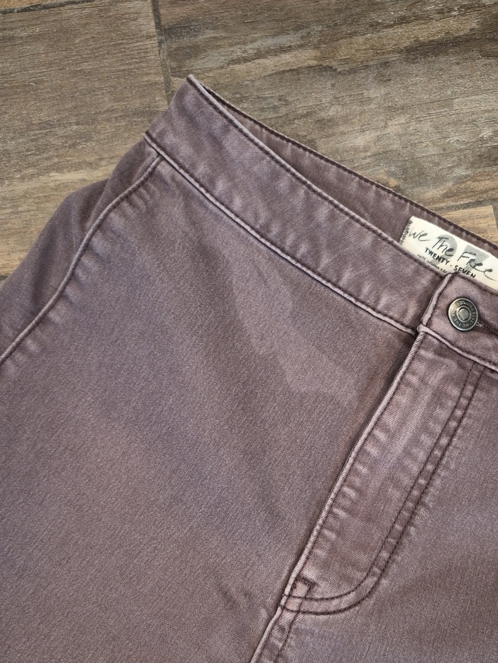 We the Free Grayish Purple High Rise Bell Bottom Flared Jeans, Size 27 - Picture 3 of 13